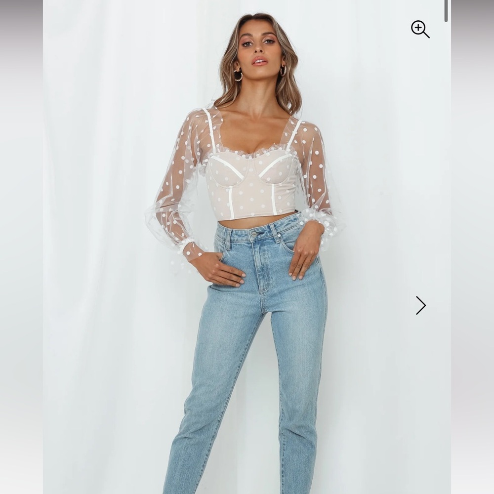 HELLO MOLLY MALIBU SUNSET TOP WHITE